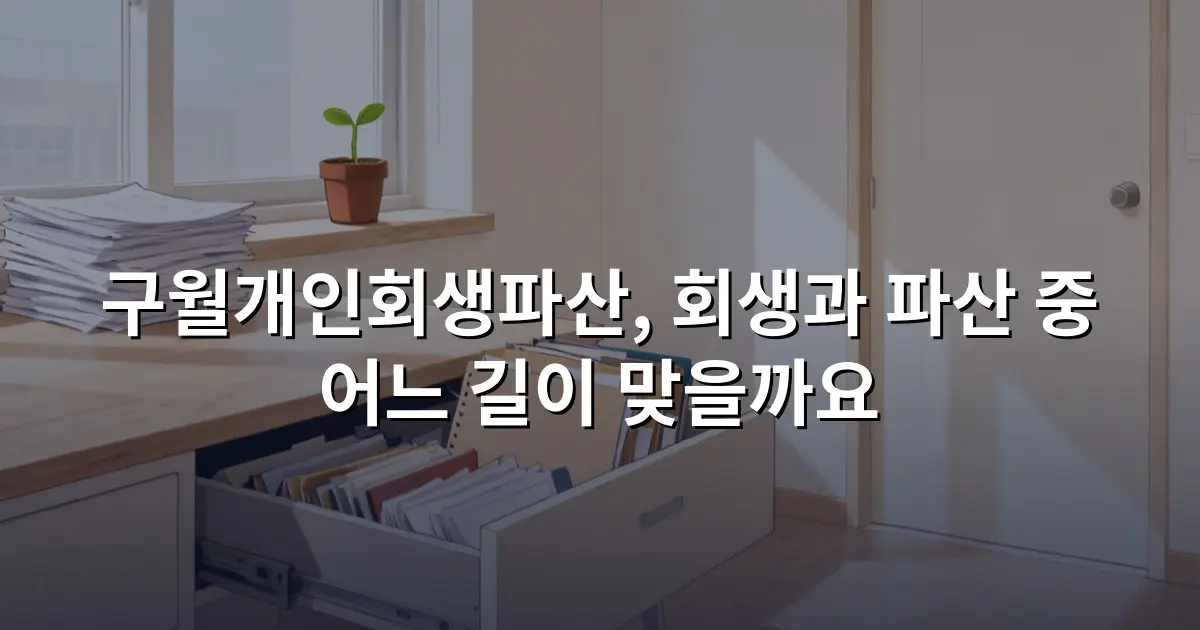 구월개인회생파산, 회생과 파산 중 어느 길이 맞을까요