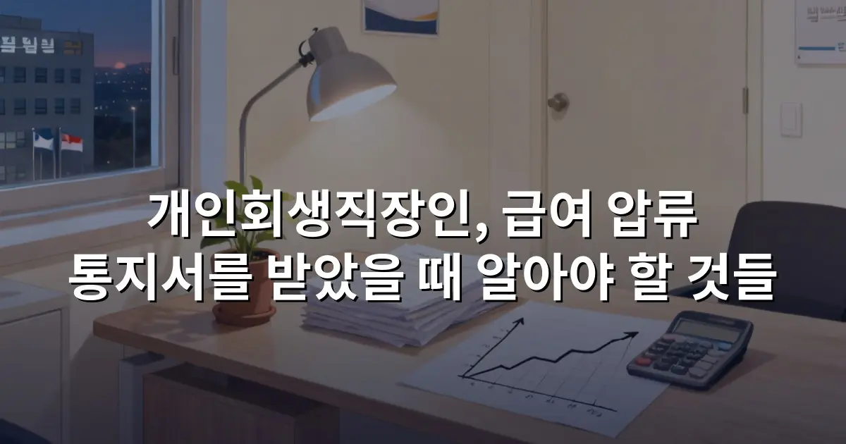 개인회생직장인, 급여 압류 통지서를 받았을 때 알아야 할 것들