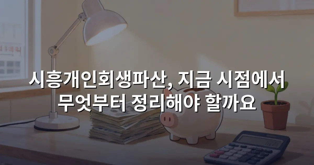 시흥개인회생파산, 지금 시점에서 무엇부터 정리해야 할까요