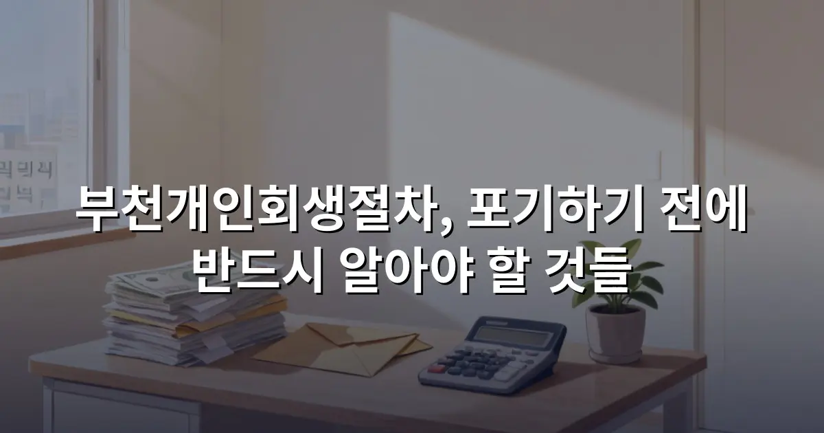부천개인회생절차, 포기하기 전에 반드시 알아야 할 것들