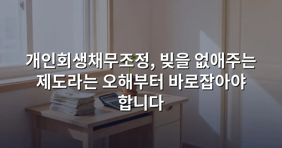 개인회생채무조정, 빚을 없애주는 제도라는 오해부터 바로잡아야 합니다