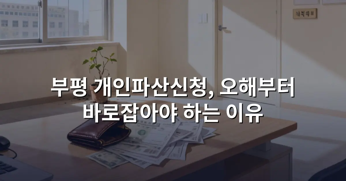 부평 개인파산신청, 오해부터 바로잡아야 하는 이유