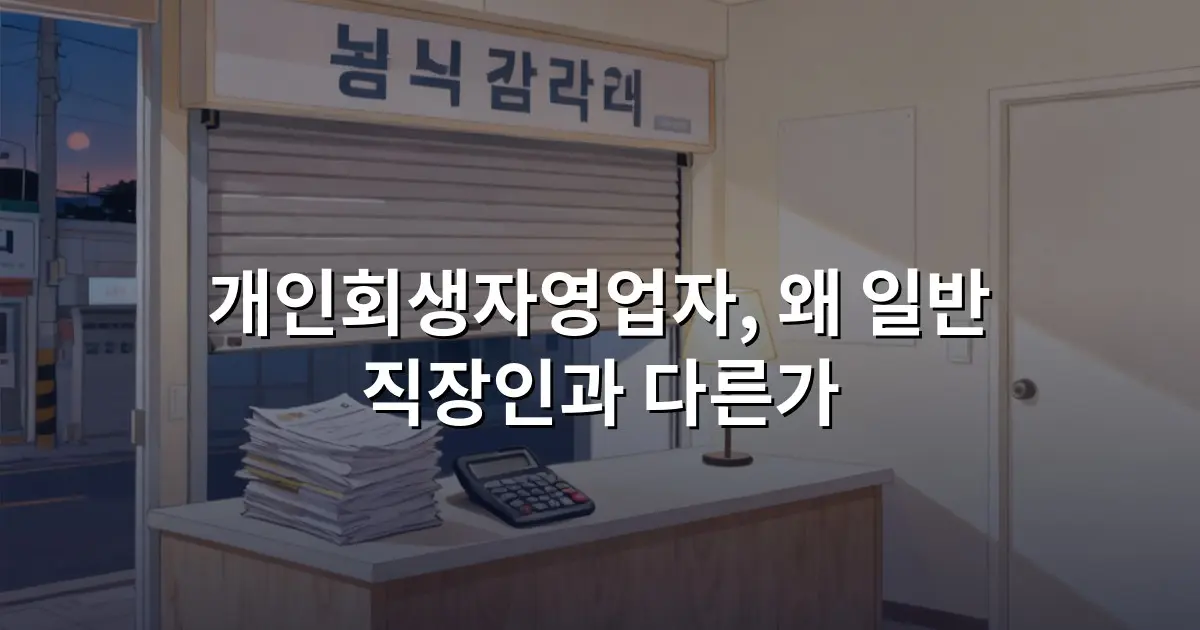 개인회생자영업자, 왜 일반 직장인과 다른가