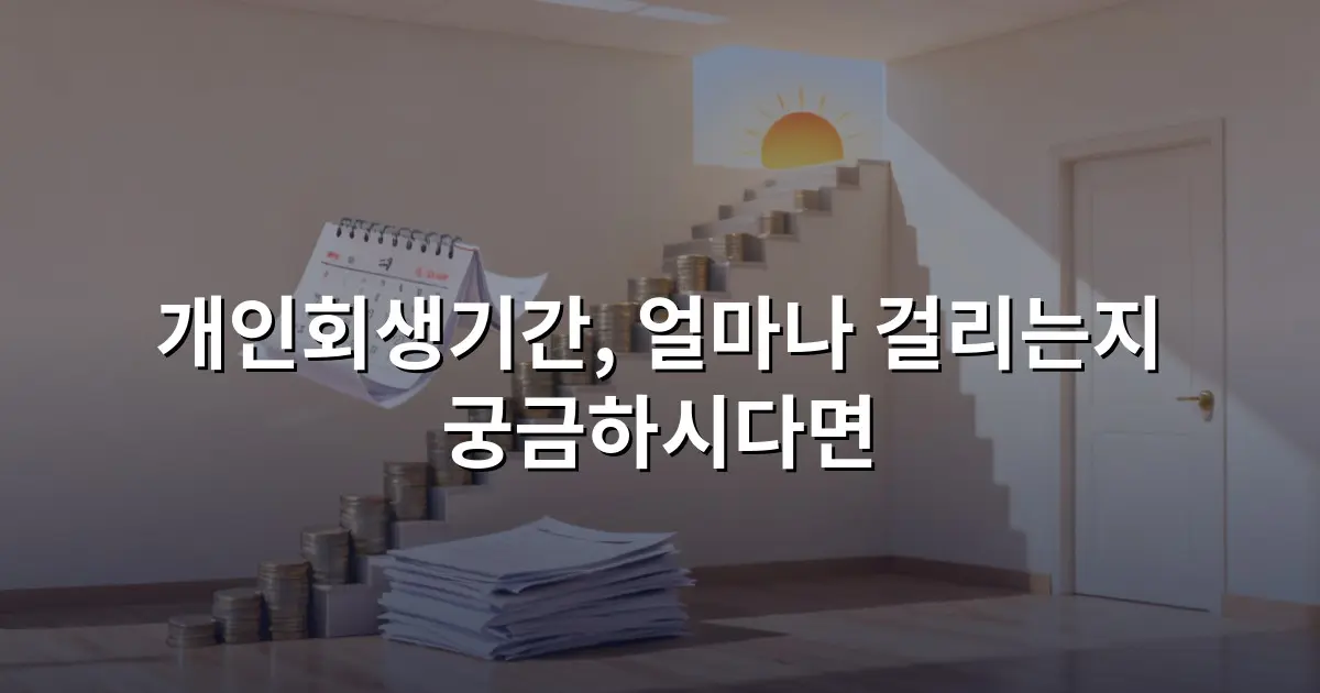 개인회생기간, 얼마나 걸리는지 궁금하시다면