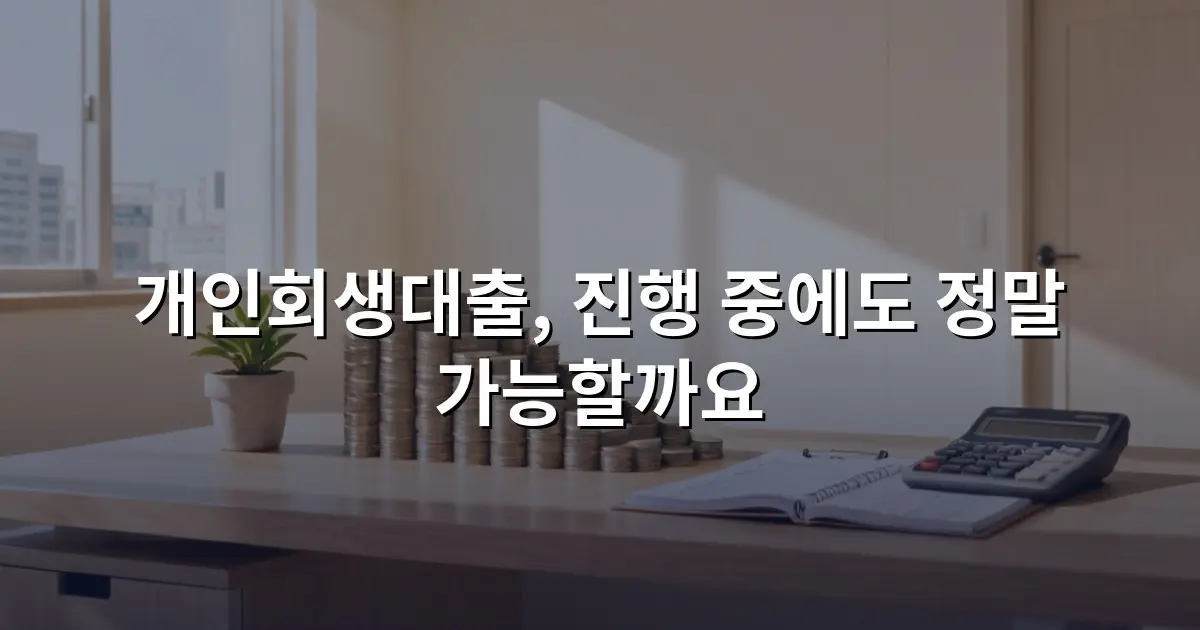 개인회생대출, 진행 중에도 정말 가능할까요