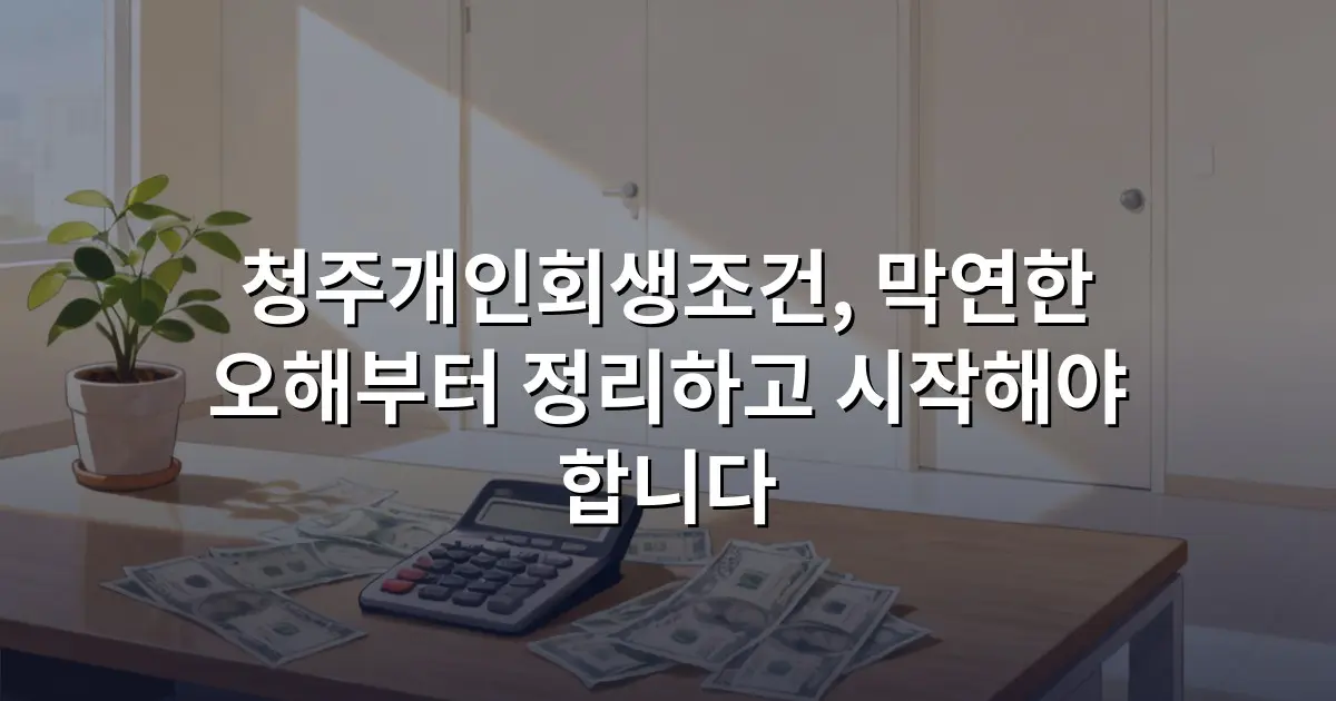 청주개인회생조건, 막연한 오해부터 정리하고 시작해야 합니다