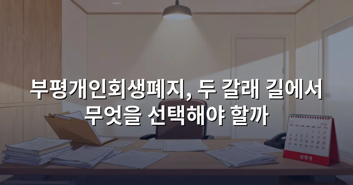 부평개인회생폐지, 두 갈래 길에서 무엇을 선택해야 할까