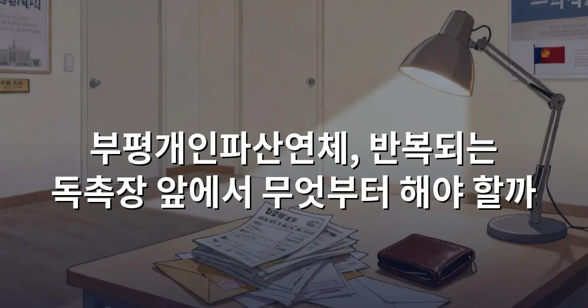 부평개인파산연체, 반복되는 독촉장 앞에서 무엇부터 해야 할까