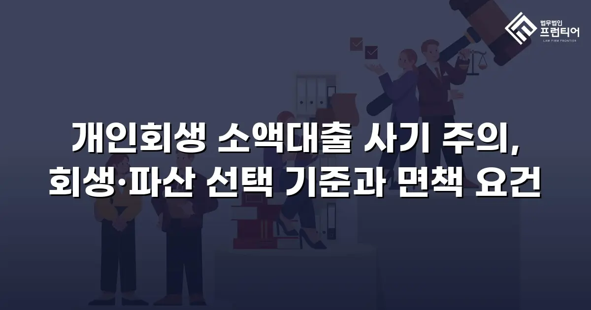 개인회생 소액대출 사기 주의, 회생·파산 선택 기준과 면책 요건