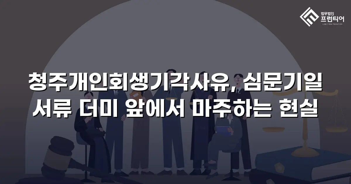 청주개인회생기각사유, 심문기일 서류 더미 앞에서 마주하는 현실