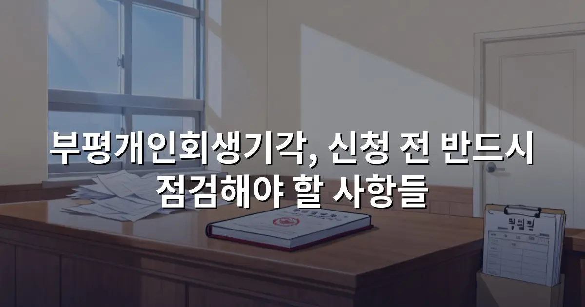 부평개인회생기각, 신청 전 반드시 점검해야 할 사항들