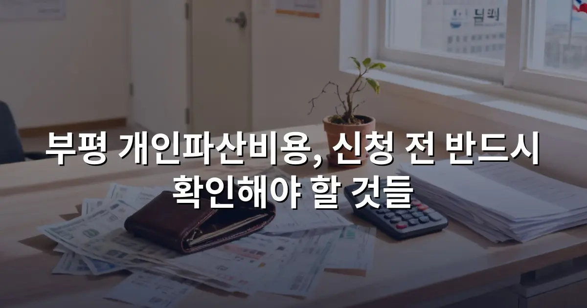 부평 개인파산비용, 신청 전 반드시 확인해야 할 것들
