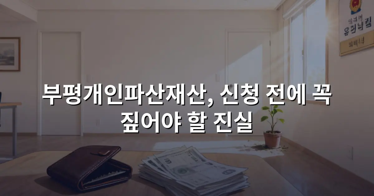 부평개인파산재산, 신청 전에 꼭 짚어야 할 진실