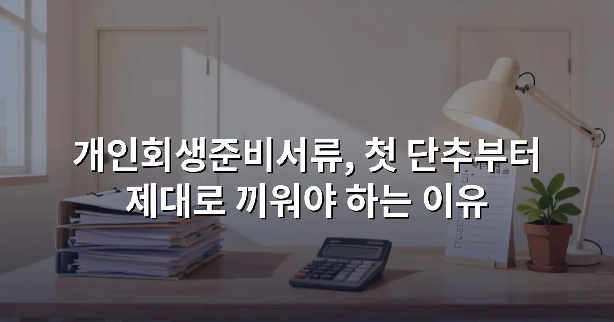 개인회생준비서류, 첫 단추부터 제대로 끼워야 하는 이유