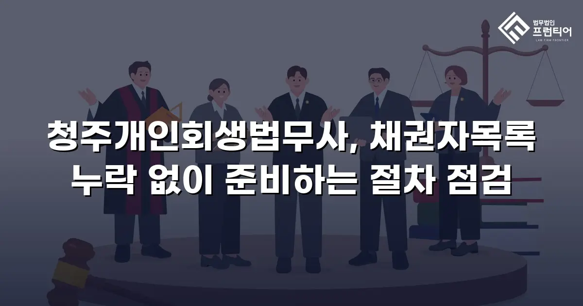 청주개인회생법무사, 채권자목록 누락 없이 준비하는 절차 점검