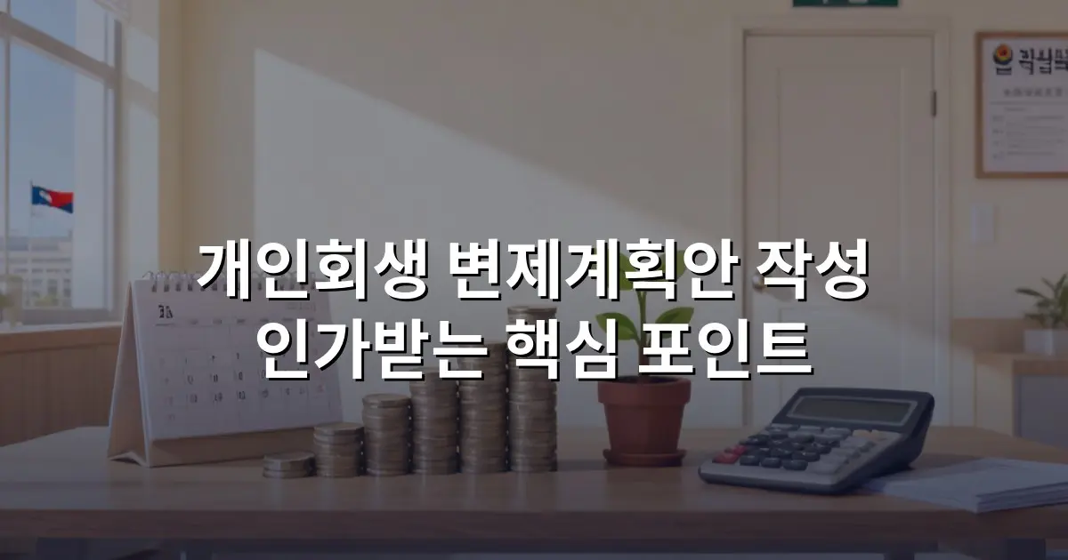 개인회생 변제계획안 작성 인가받는 핵심 포인트