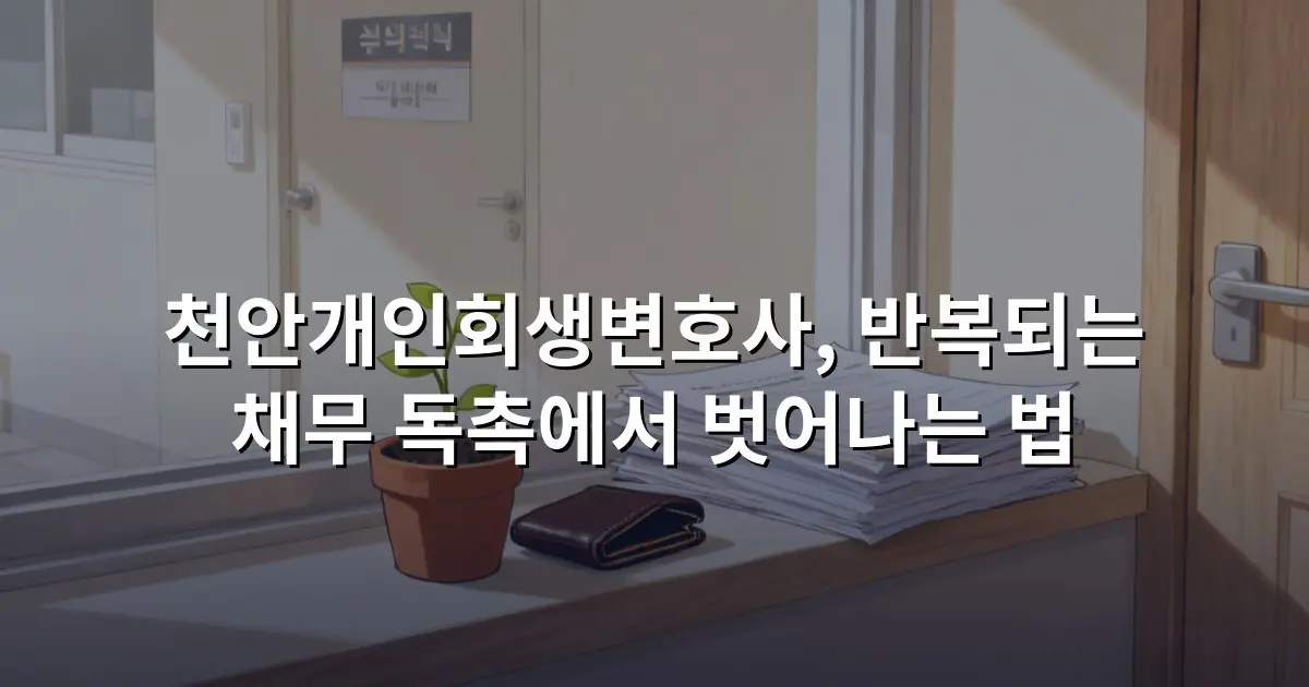 천안개인회생변호사, 반복되는 채무 독촉에서 벗어나는 법