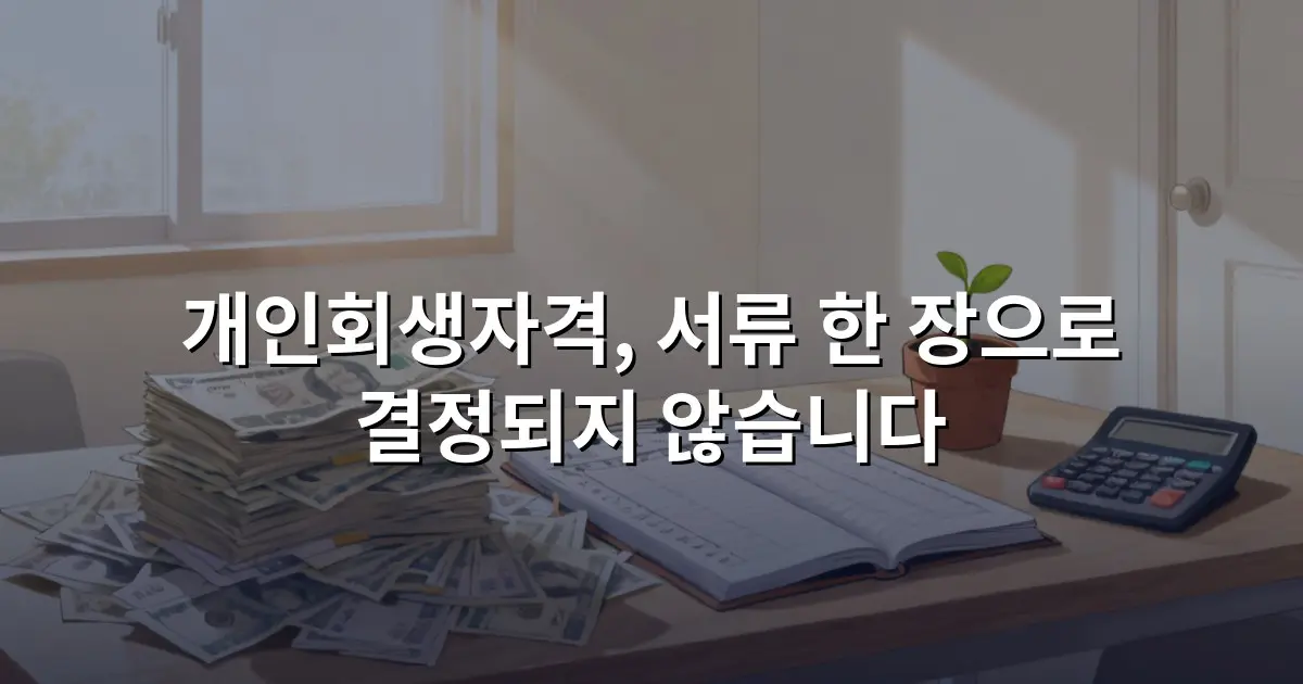 개인회생자격, 서류 한 장으로 결정되지 않습니다
