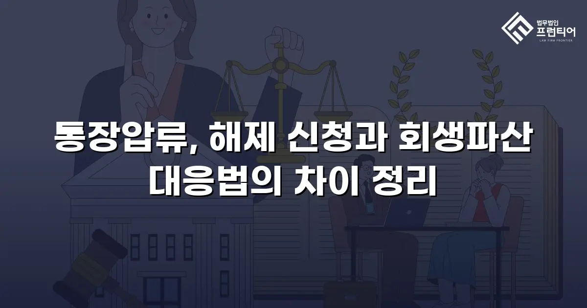 통장압류, 해제 신청과 회생파산 대응법의 차이 정리