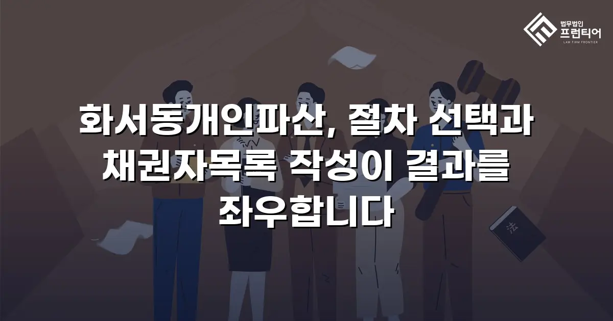 화서동개인파산, 절차 선택과 채권자목록 작성이 결과를 좌우합니다