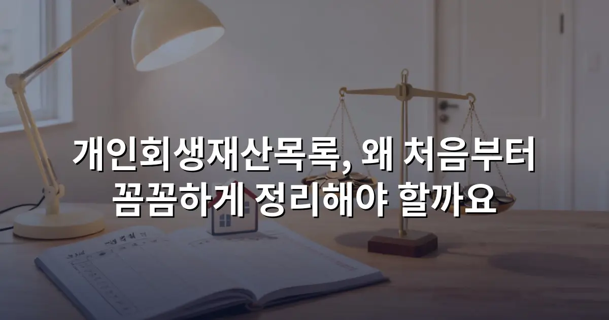 개인회생재산목록, 왜 처음부터 꼼꼼하게 정리해야 할까요