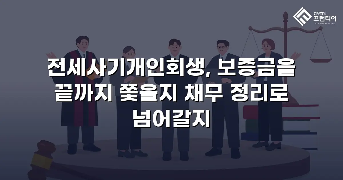전세사기개인회생, 보증금을 끝까지 쫓을지 채무 정리로 넘어갈지