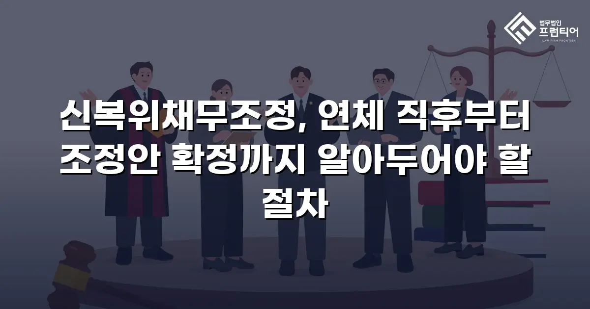 신복위채무조정, 연체 직후부터 조정안 확정까지 알아두어야 할 절차