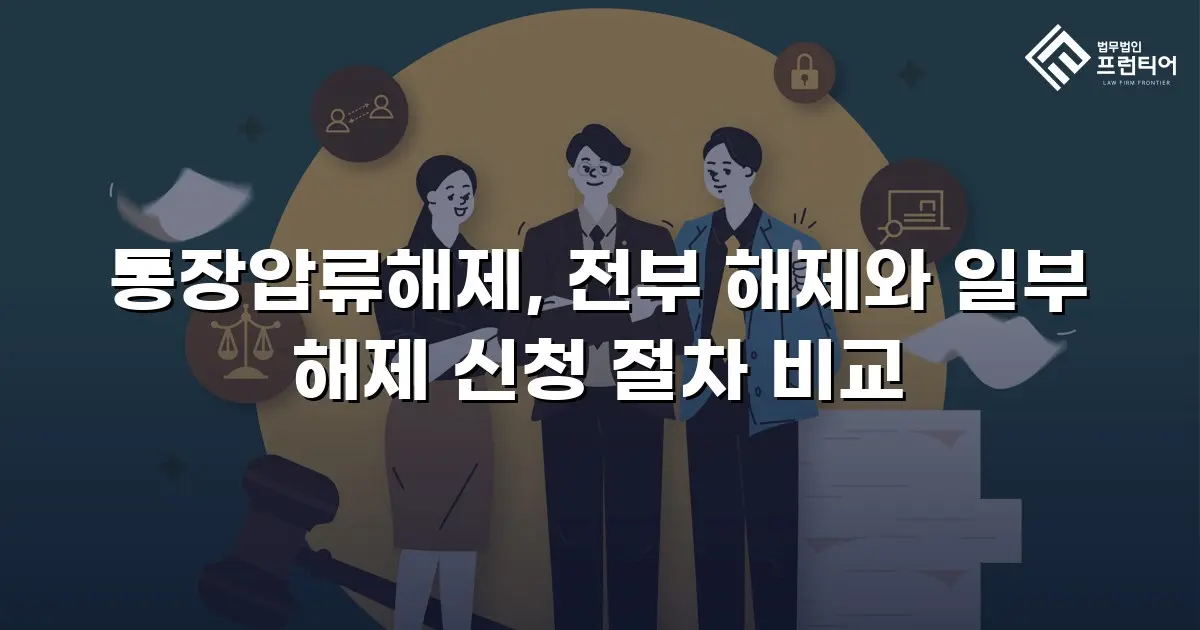 통장압류해제, 전부 해제와 일부 해제 신청 절차 비교