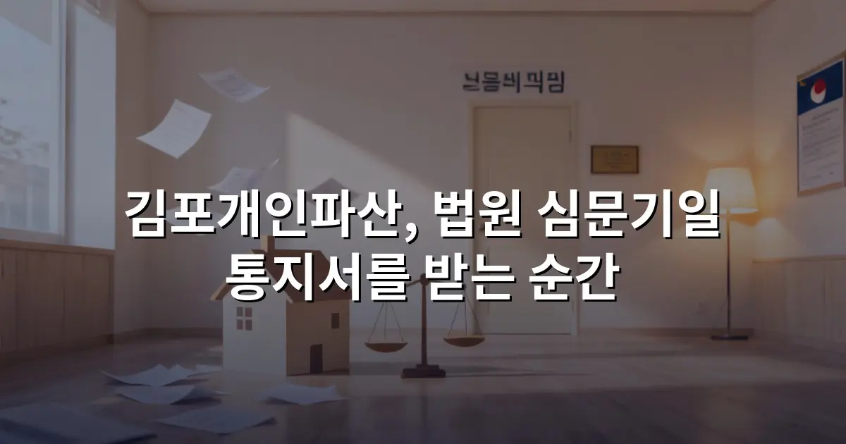 김포개인파산, 법원 심문기일 통지서를 받는 순간