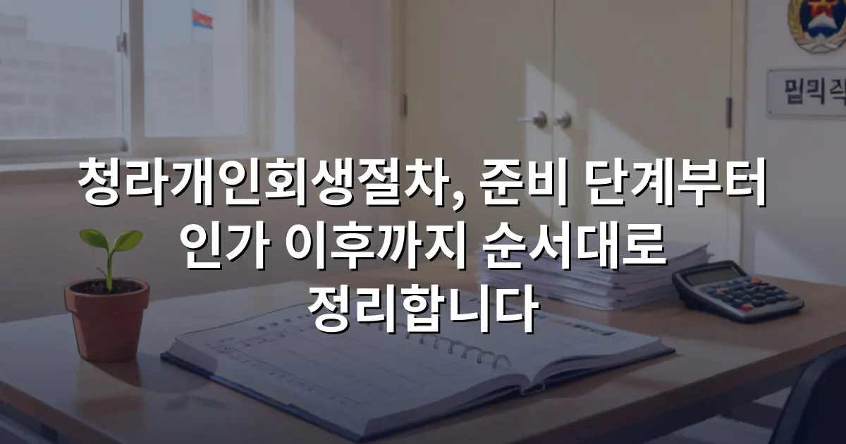 청라개인회생절차, 준비 단계부터 인가 이후까지 순서대로 정리합니다