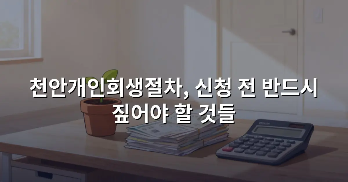 천안개인회생절차, 신청 전 반드시 짚어야 할 것들