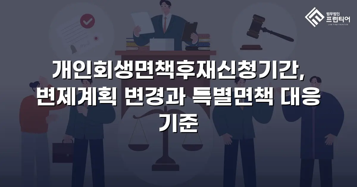 개인회생면책후재신청기간, 변제계획 변경과 특별면책 대응 기준