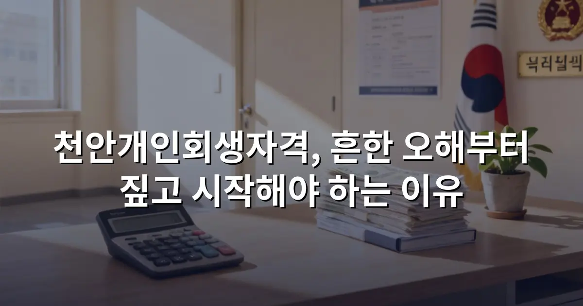 천안개인회생자격, 흔한 오해부터 짚고 시작해야 하는 이유