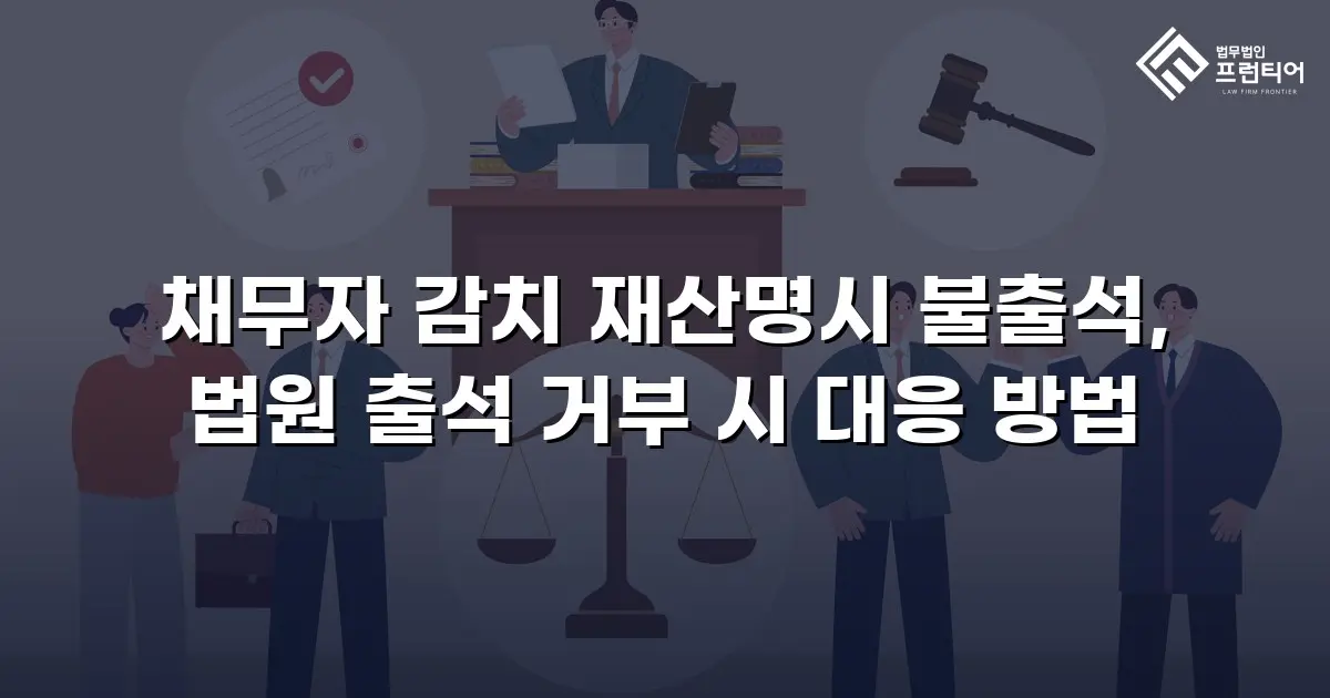 채무자 감치 재산명시 불출석, 법원 출석 거부 시 대응 방법