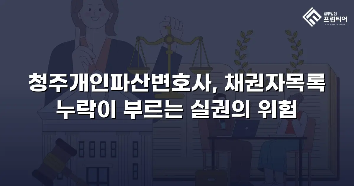 청주개인파산변호사, 채권자목록 누락이 부르는 실권의 위험
