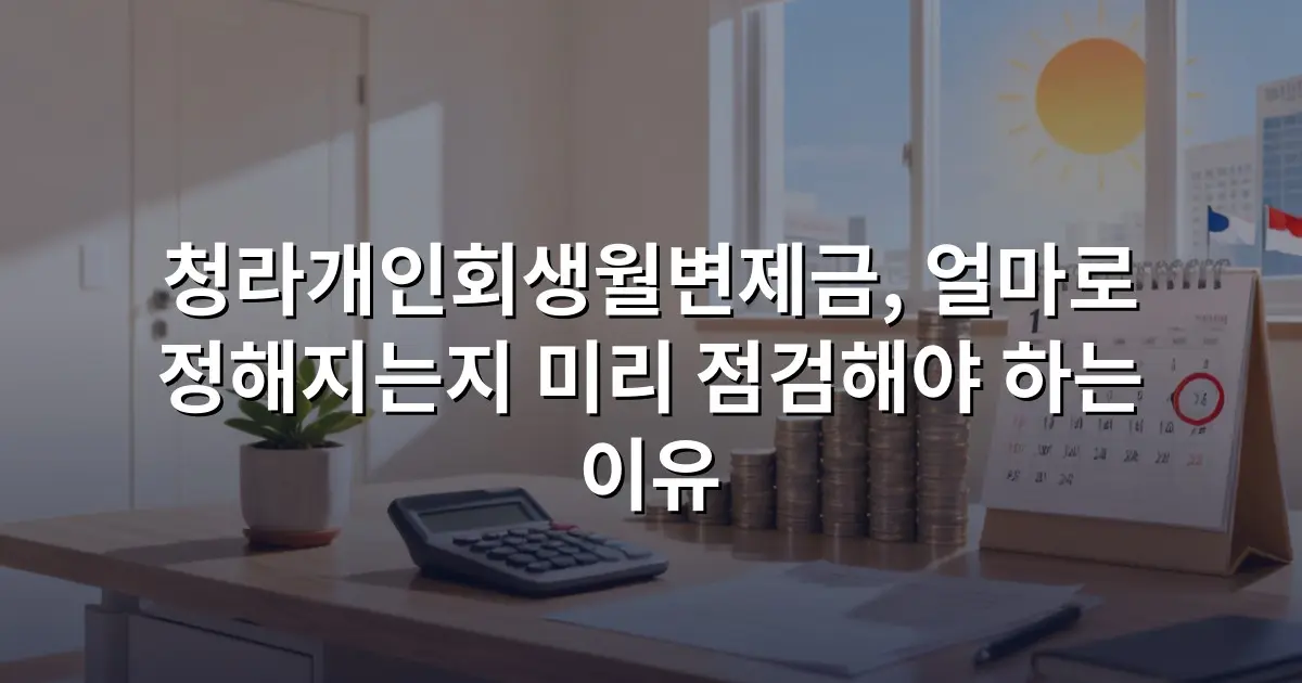 청라개인회생월변제금, 얼마로 정해지는지 미리 점검해야 하는 이유