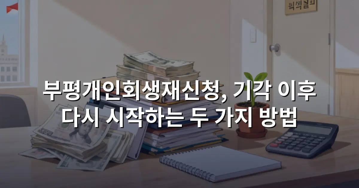 부평개인회생재신청, 기각 이후 다시 시작하는 두 가지 방법