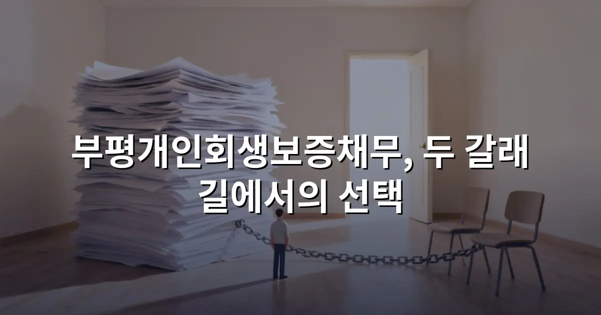 부평개인회생보증채무, 두 갈래 길에서의 선택