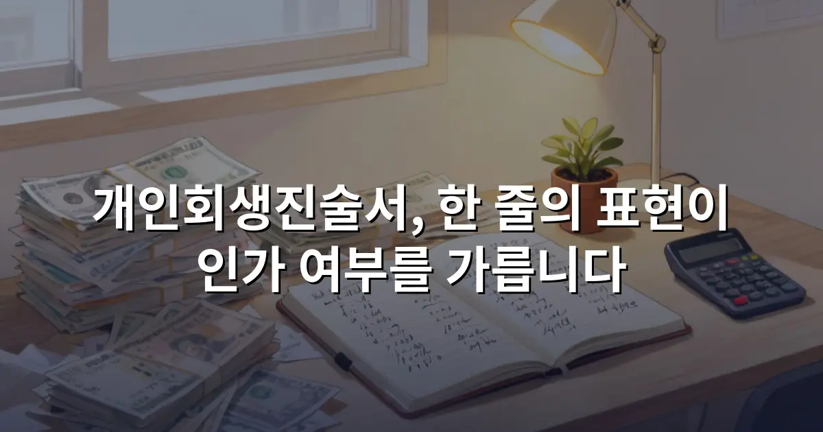 개인회생진술서, 한 줄의 표현이 인가 여부를 가릅니다