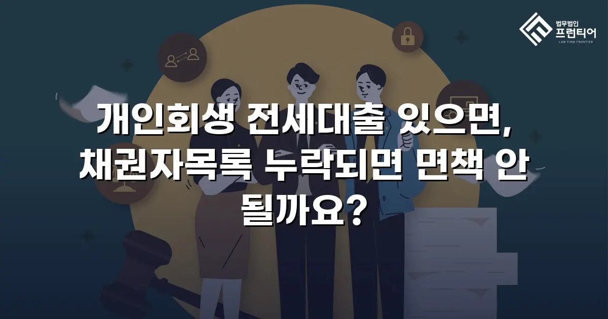 개인회생 전세대출 있으면, 채권자목록 누락되면 면책 안 될까요?