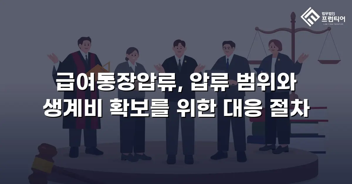급여통장압류, 압류 범위와 생계비 확보를 위한 대응 절차