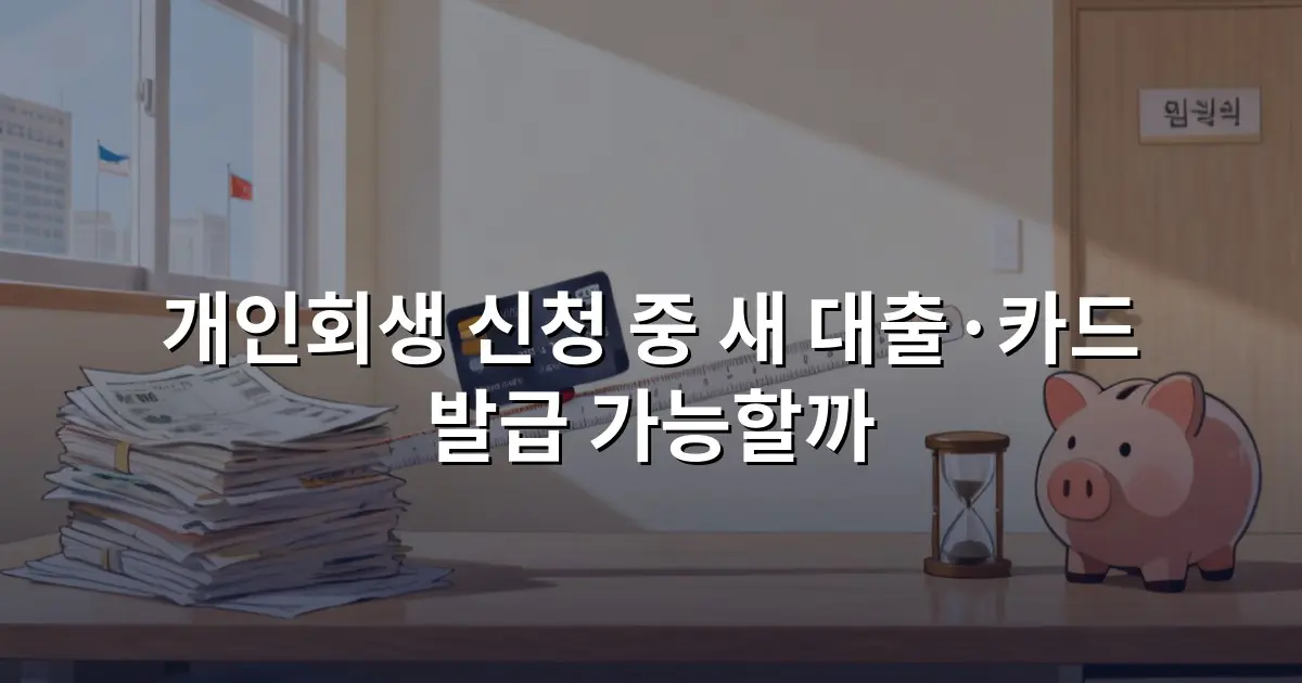 개인회생 신청 중 새 대출·카드 발급 가능할까