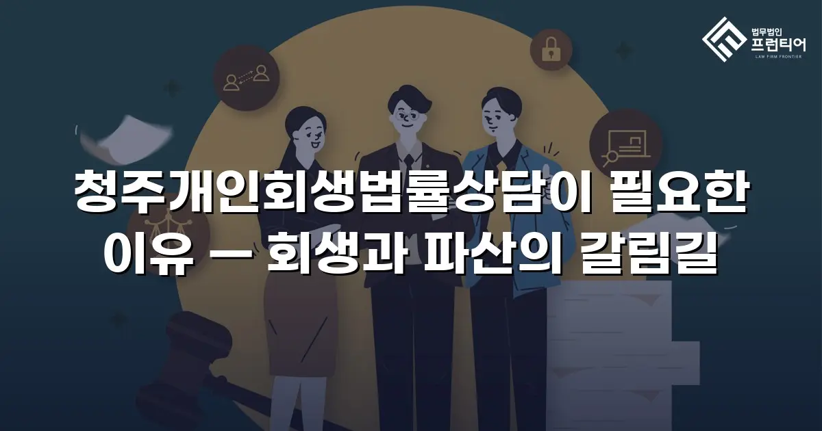 청주개인회생법률상담이 필요한 이유 — 회생과 파산의 갈림길