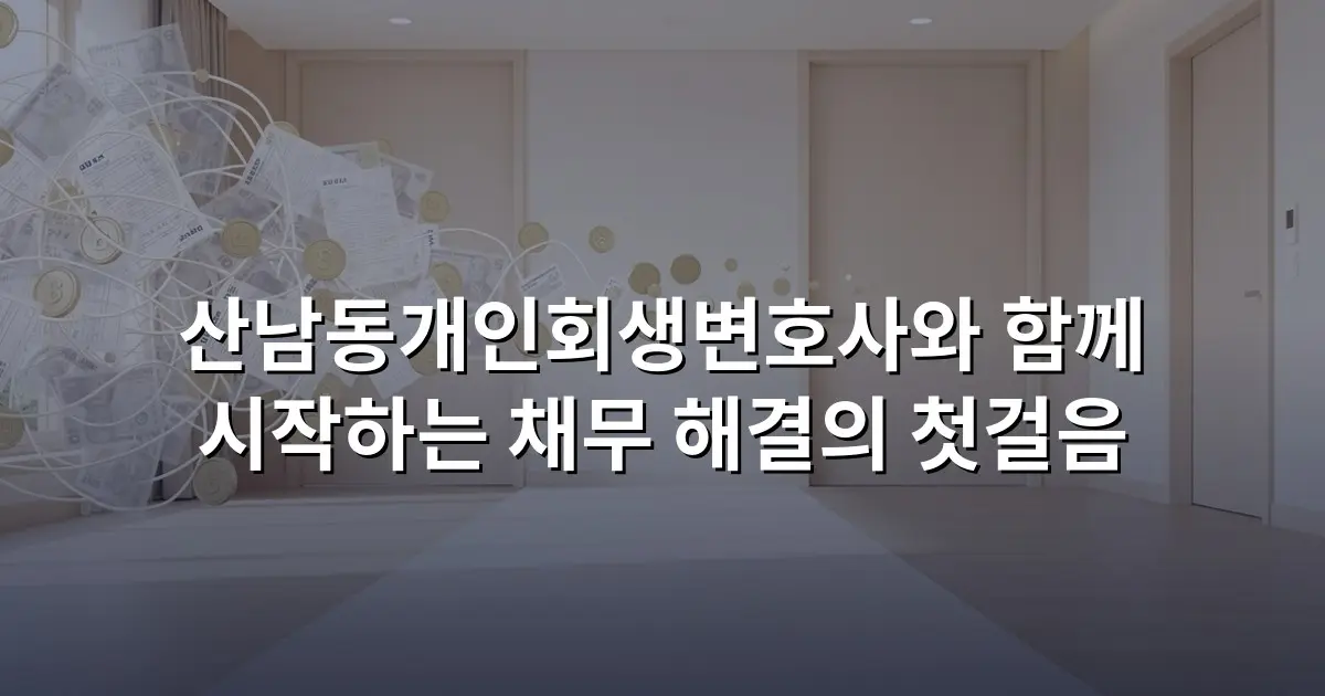 산남동개인회생변호사와 함께 시작하는 채무 해결의 첫걸음