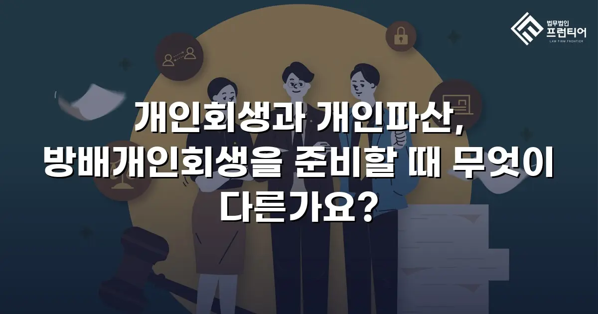 개인회생과 개인파산, 방배개인회생을 준비할 때 무엇이 다른가요?