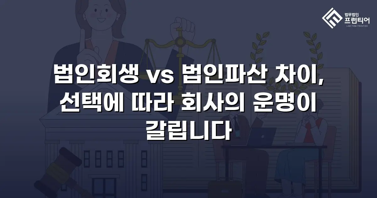 법인회생 vs 법인파산 차이, 선택에 따라 회사의 운명이 갈립니다