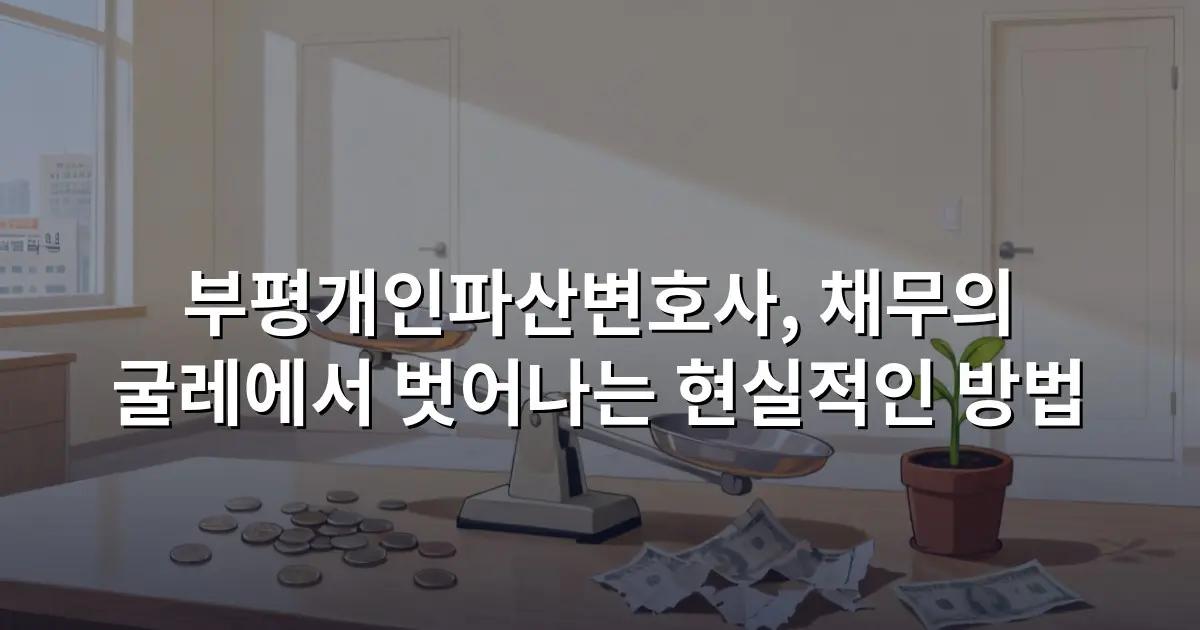 부평개인파산변호사, 채무의 굴레에서 벗어나는 현실적인 방법
