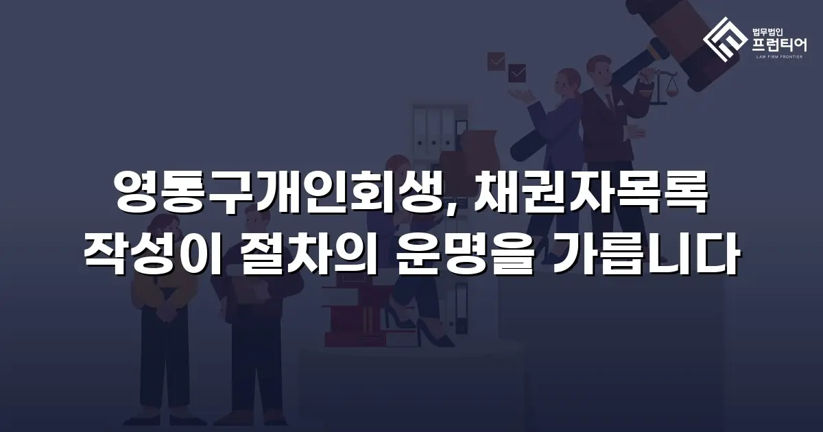 영통구개인회생, 채권자목록 작성이 절차의 운명을 가릅니다