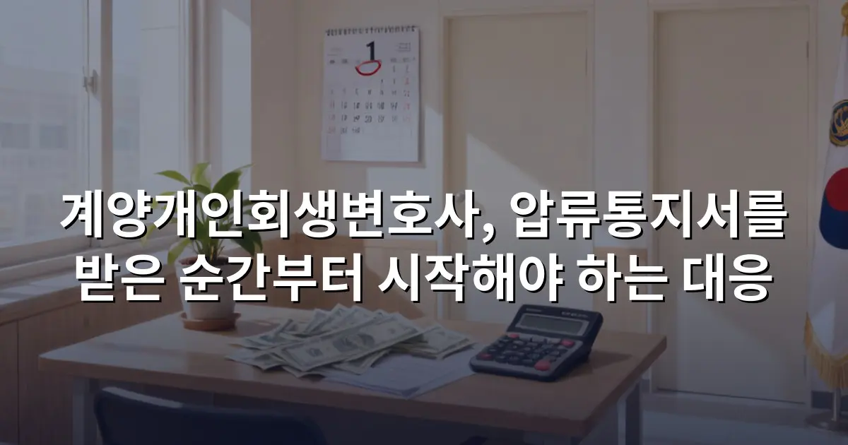 계양개인회생변호사, 압류통지서를 받은 순간부터 시작해야 하는 대응