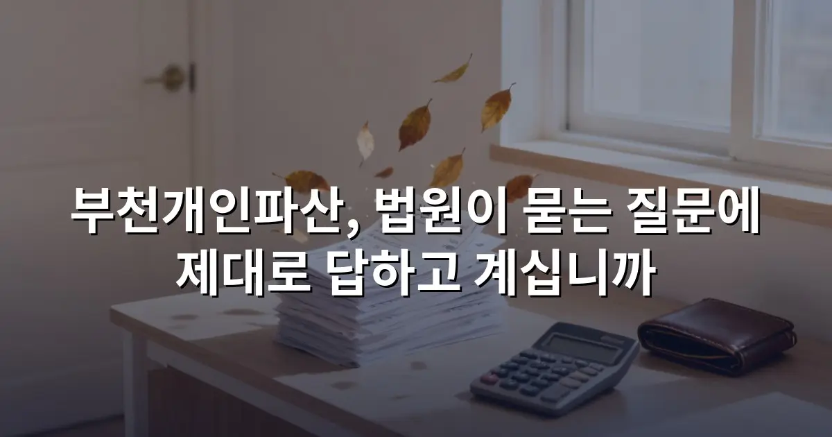 부천개인파산, 법원이 묻는 질문에 제대로 답하고 계십니까